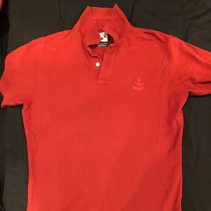Faconnable maroon polo
